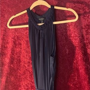Current Air Navy Blue Pleated Dress